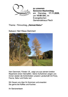 Filmvortrag Heimat Natur